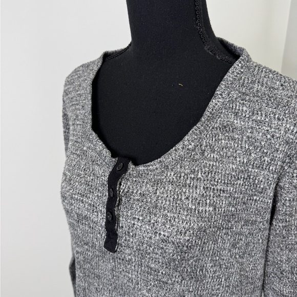 Sonoma Sleepwear Heather Gray Long Sleeve Top (L) - Picture 3 of 6